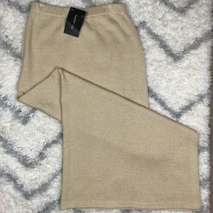 St. John Evening gold shimmer knit maxi skirt NWT